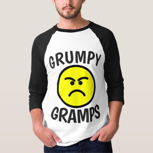 FUNNY GRANDPA T-shirt GRUMPY GRANDFATHER (Voorkant)