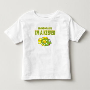 Funny Grandpa zegt dat ik een keeper ben (vis) Kinder Shirts