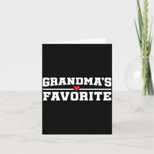 Funny Grandparent Favorite Granhild  Kaart (Voorkant)