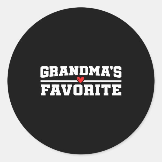 Funny Grandparent Favorite Granhild  Ronde Sticker (Voorkant)