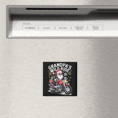 Funny Grandpa's Biker Ride Christmas Motorcycle Sa Magneet (Insitu (Vaatwasser))