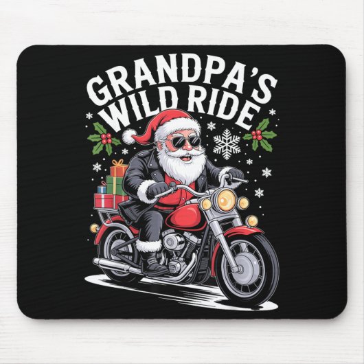Funny Grandpa's Biker Ride Christmas Motorcycle Sa Muismat (Voorkant)
