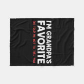 Funny Grandpa's Favorite Granhild I'm Grandpa's Fa Fleece Deken (Voorkant (Horizontaal))