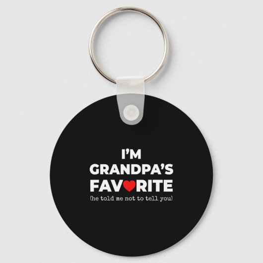 Funny Grandpa's Favorite Shirt I'm Grandpa's Favor Sleutelhanger (Voorkant)