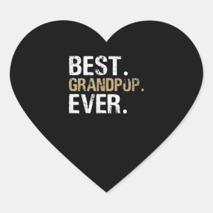 Funny Grandson Best Grandpop Ever Hart Sticker