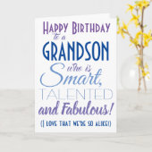 Funny Grandson Birthday Kaart (Gele Bloem)