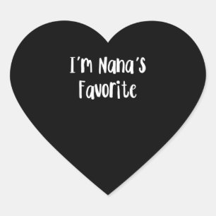 Funny Grandson Ik ben Nana's favoriet Hart Sticker