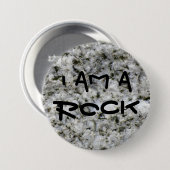 Funny Granite Rock White Ik ben een rots Ronde Button 7,6 Cm (Voorkant /achterkant)