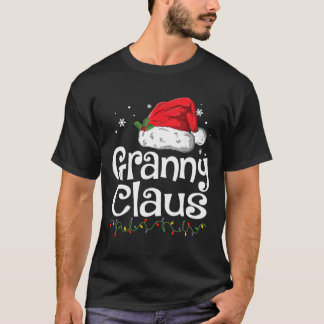 Funny Granny Claus Kerstmis T-Shirt Pajamas Santa
