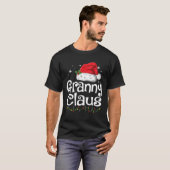 Funny Granny Claus Kerstmis T-Shirt Pajamas Santa (Voorkant volledig)
