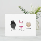 Funny Granny Panties Valentijnsdag Flat Kaart (Staand voorkant)