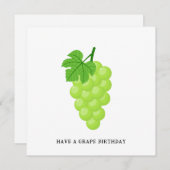 Funny Grapes Birthday Wenskaart Feestdagenkaart (Voorkant / Achterkant)