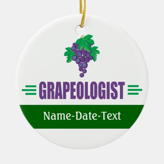 Funny Grapes Keramisch Ornament (Voorkant)