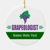 Funny Grapes Keramisch Ornament (Achterkant)