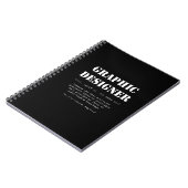 Funny Graphic Designer Dictionary Definition Gift Notitieboek (Linkerzijde)