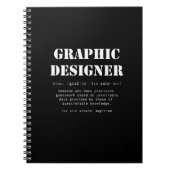 Funny Graphic Designer Dictionary Definition Gift Notitieboek (Voorkant)