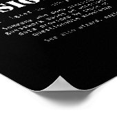 Funny Graphic Designer Dictionary Definition Gift Poster (Hoek)