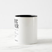 Funny Graphic Designer Dictionary Definition, Gift Tweekleurige Koffiemok (Center)