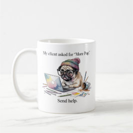 Funny Graphic Designer Mug Pug More Pop Gift for D Koffiemok