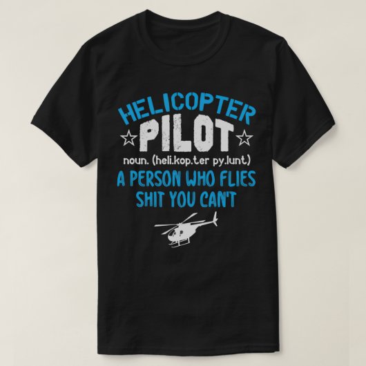 Funny Graphic Helikopter Pilot Definition Classic T-shirt (Design voorkant)