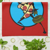 FUNNY GRAPHIC NINJA PIZZA RED KITCHEN DISH TOWEL THEEDOEK (Gevouwen)