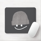 Funny Graphic Smile Face Men Women Cute Wool Hat W Muismat (Met muis)