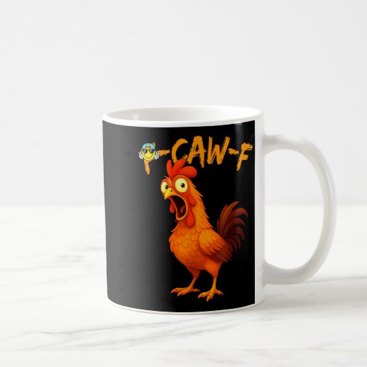 Funny Graphic Tee Chicken Humor Quote Rooster Meme Koffiemok (Rechts)