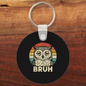 Funny Graphic Tees Owl Bruh For Boys Girls Men Wom Sleutelhanger (Voorkant)