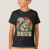 Funny Graphic Tees Squirrel Bruh For Boys Girls Me (Voorkant)