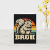 Funny Graphic Tees Squirrel Bruh For Boys Girls Me Kaart (Gele Bloem)