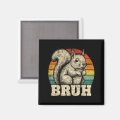 Funny Graphic Tees Squirrel Bruh For Boys Girls Me Magneet (Voorkant / Achterkant)