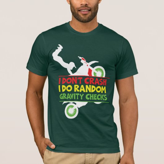 Funny Gravity Check Cyclist Shirt | Bold Minimalis (Voorkant)