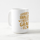 Funny Gravy Flow Thanksgiving Typography  Gif Koffiemok (Voorkant links)