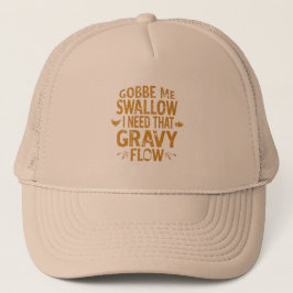 Funny Gravy Flow Thanksgiving Typography  Gif Trucker Pet