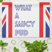 Funny Great British Bake van Saucy Pud Theedoek (Gevouwen)