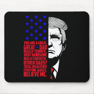 Funny Great Dad Donald Trump Vaderdag Gift T-shirt Muismat
