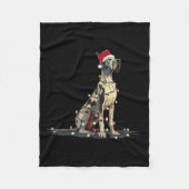Funny Great Dane Christmas Graphics Dog Lights Lov Fleece Deken (Voorkant)