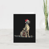 Funny Great Dane Christmas Graphics Dog Lights Lov Kaart (Voorkant)