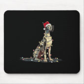 Funny Great Dane Christmas Graphics Dog Lights Lov Muismat (Voorkant)