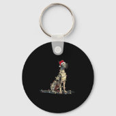 Funny Great Dane Christmas Graphics Dog Lights Lov Sleutelhanger (Voorkant)