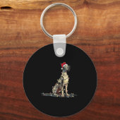 Funny Great Dane Christmas Graphics Dog Lights Lov Sleutelhanger (Voorkant)