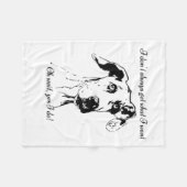 Funny Great Dane Dog Quote Fleece Deken (Voorkant (Horizontaal))