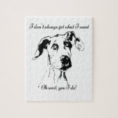 Funny Great Dane Dog Quote Legpuzzel (Verticaal)