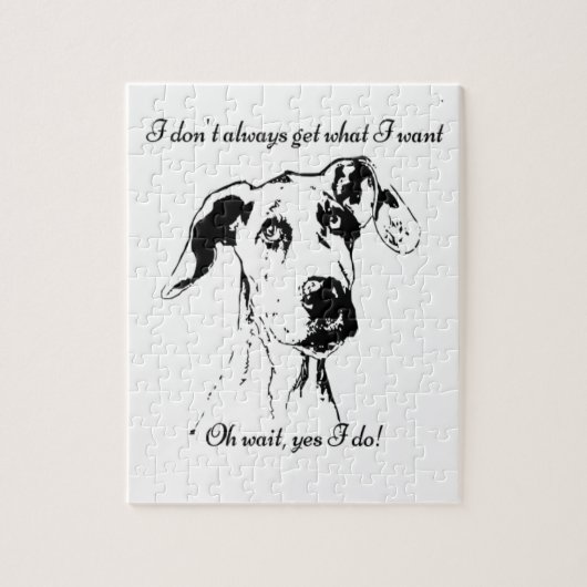 Funny Great Dane Dog Quote Legpuzzel (Verticaal)