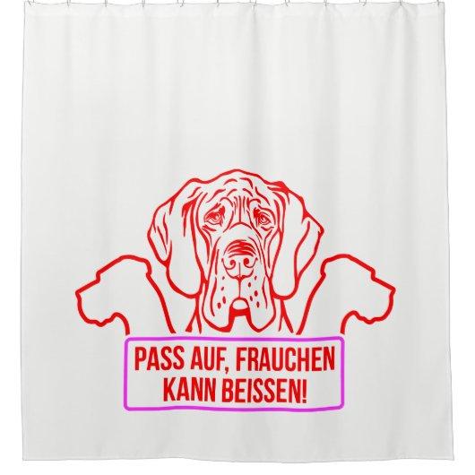 Funny Great Dane Dogs Statement Douchegordijn (Voorkant)