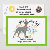 Funny Great Dane Pet Dog Donuts Birthday Party Kaart (Voorkant / Achterkant)