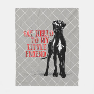 Funny Great Dane Salute Fleece Deken