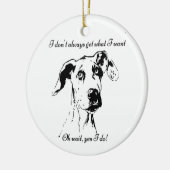 Funny Great Dane Spoiled Dog Humor Keramisch Ornament (Links)