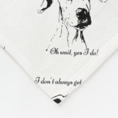Funny Great Dane Spoiled Dog Humor Quote Fleece Deken (Hoek)