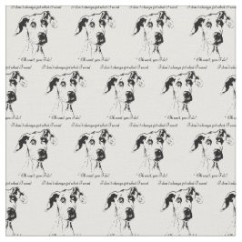 Funny Great Dane Spoiled Dog Humor Quote Stof
